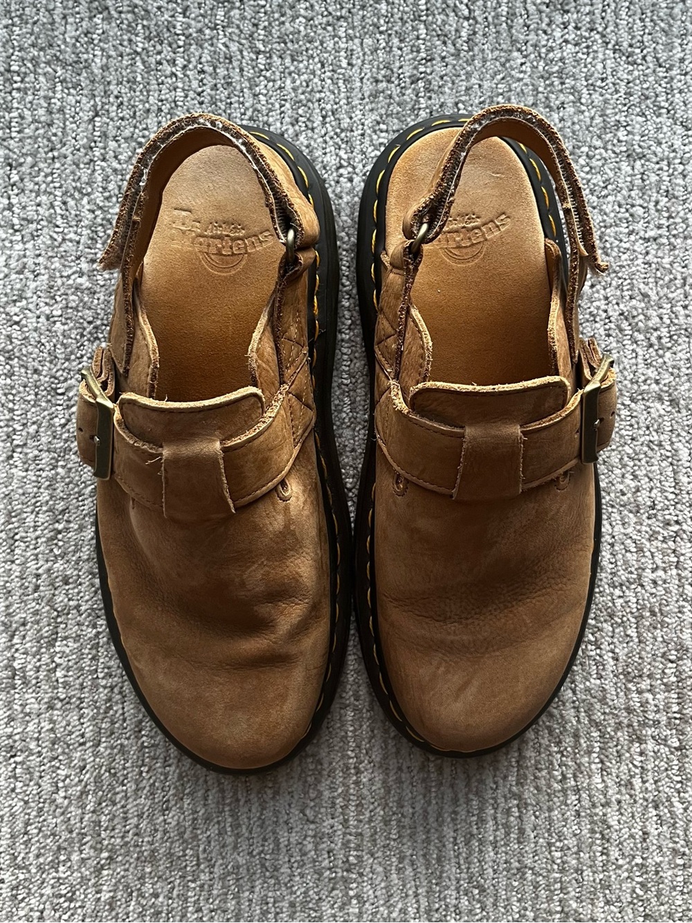 Dr. Martens Carlson Suede Clog Mules - Tan - US W10 - Picture 2 of 2